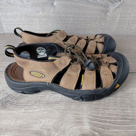 KEEN Newport H2 Sandals Mens 8 Brown Leather Waterproof Hiking Fisherman Shoes main image 5